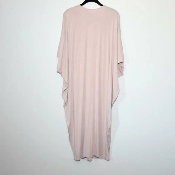 NWT Barefoot Dreams LUXE Milk Jersey Caftan Faded Rose Women's OS Plus H12720 - Picture 9 of 12